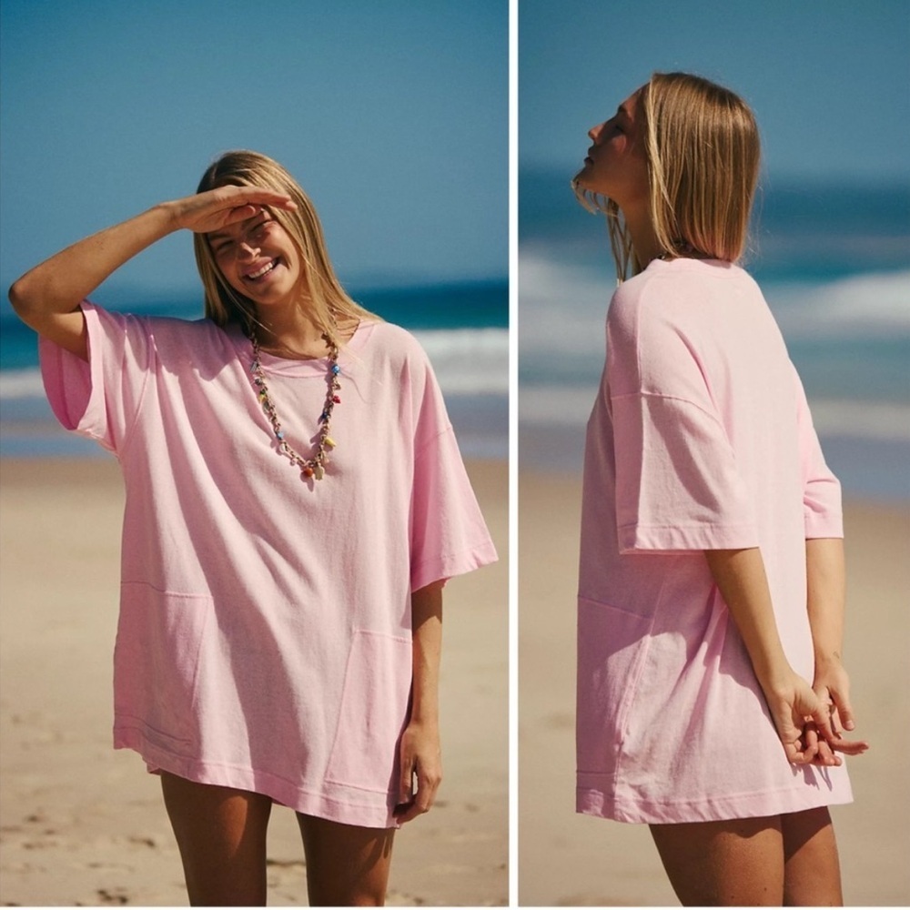 Free People Pink Short Sleeve Tee